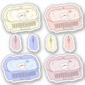 Kawaii Laptop & Muis Vinyl Sticker (Voorkant)