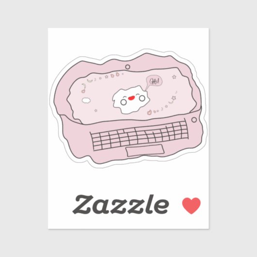 Kawaii Laptop Vinyl Sticker (Vel)