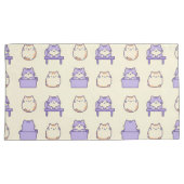 Kawaii Lavendel Knuffelkat Pastel Cute Kussensloop (Voorkant-Rechts)