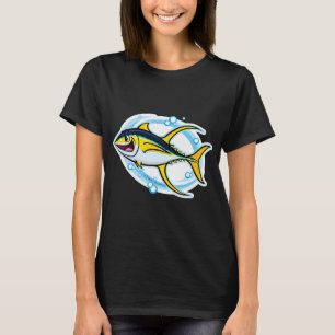 Kawaii Leeuw Met Visvest Vist T-shirt