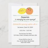 Kawaii Lemon en Oranje Vrijgezellenfeest van vruch Kaart (Voorkant)