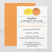 Kawaii Lemon en Oranje Vrijgezellenfeest van vruch Kaart (Voorkant / Achterkant)