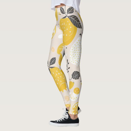 Kawaii Lemon Pattern Leggings (Links)
