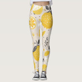 Kawaii Lemon Pattern Leggings (Voorkant)