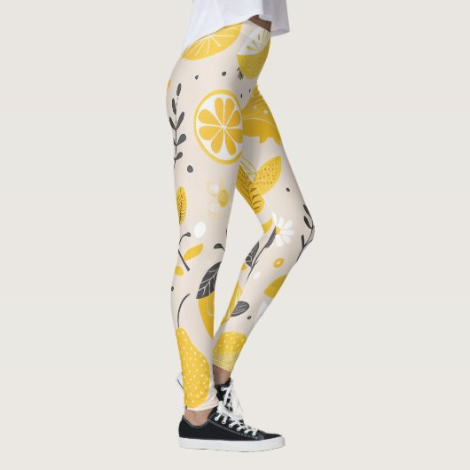 Kawaii Lemon Pattern Leggings (Rechts)