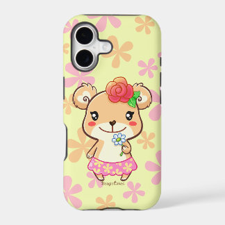 Kawaii lente tijd bloem beer iPhone 5/5S hoesje