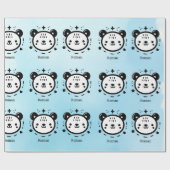 Kawaii Leuk Beer Gezicht - Kawaii Minimalist Line  Cadeaupapier (Vlak)