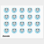 Kawaii Leuk Beer Gezicht - Kawaii Minimalist Line  Ronde Sticker (Vel)