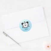 Kawaii Leuk Beer Gezicht - Kawaii Minimalist Line  Ronde Sticker (Envelop)