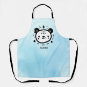 Kawaii Leuk Beer Gezicht - Kawaii Minimalist Line  Schort (Voorkant)