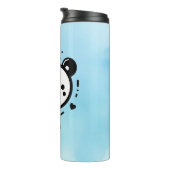 Kawaii Leuk Beer Gezicht - Kawaii Minimalist Line  Thermosbeker (Geroteerd rechts)