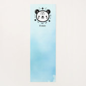 Kawaii Leuk Beer Gezicht - Kawaii Minimalist Line  Yogamat (Achterkant)