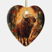 Kawaii Leuk Dier Wildlife Bizon Pet Lover Gift Keramisch Ornament (Rechts)