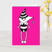 Kawaii leuke cartoon karakter wenskaarten kaart (Gele Bloem)