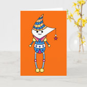 Kawaii leuke cartoon karakter wenskaarten kaart (Gele Bloem)