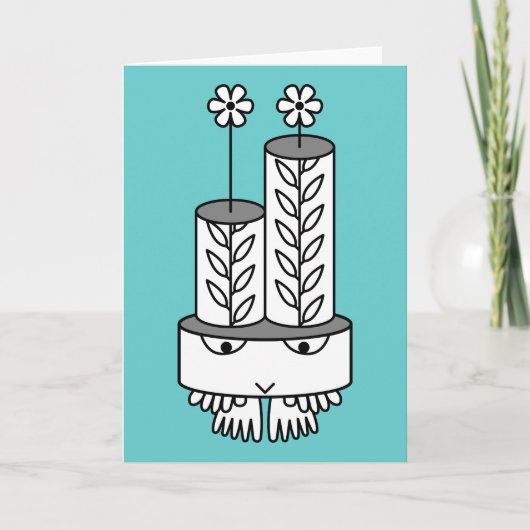 Kawaii leuke cartoon karakter wenskaarten kaart (Voorkant)