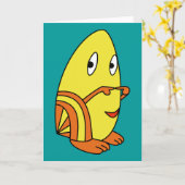 Kawaii leuke cartoon karakter wenskaarten kaart (Gele Bloem)