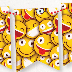 Kawaii Leuke Emoji Emoticon. Vlaggetjes