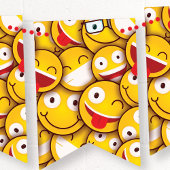 Kawaii Leuke Emoji Emoticon. Vlaggetjes