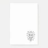 Kawaii leuke ijsje kleurplaat post-it® notes (Voorkant)