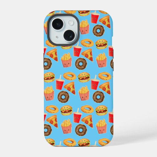 Kawaii Leuke Junk Food iPhone 15 Case (Achterkant)