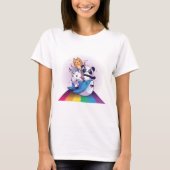 Kawaii LGBT Dier Eenhoorn Panda Kat Haai Regenboog T-shirt (Voorkant)