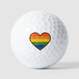 Kawaii LGBTQ+ Pride Heart Golfballen