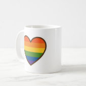 Kawaii LGBTQ+ Pride Heart Koffiemok (Voorkant links)