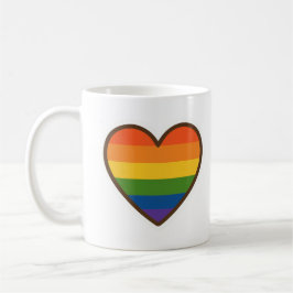 Kawaii LGBTQ+ Pride Heart Koffiemok