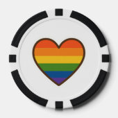 Kawaii LGBTQ+ Pride Heart Poker Chips (Voorkant)