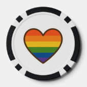 Kawaii LGBTQ+ Pride Heart Poker Chips (Achterkant)