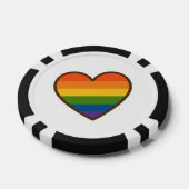 Kawaii LGBTQ+ Pride Heart Poker Chips (Enkel)