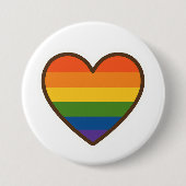 Kawaii LGBTQ+ Pride Heart Ronde Button 7,6 Cm (Voorkant)