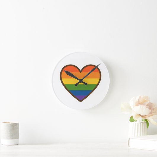 Kawaii LGBTQ+ Pride Heart Ronde Klok (Huis)