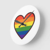 Kawaii LGBTQ+ Pride Heart Ronde Klok (Hoek)