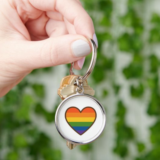 Kawaii LGBTQ+ Pride Heart Sleutelhanger (Hand)