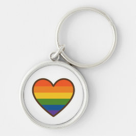 Kawaii LGBTQ+ Pride Heart Sleutelhanger
