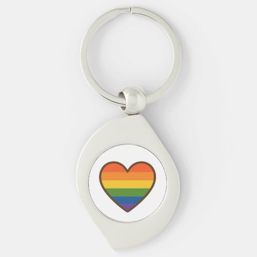 Kawaii LGBTQ+ Pride Heart Sleutelhanger (Voorkant)
