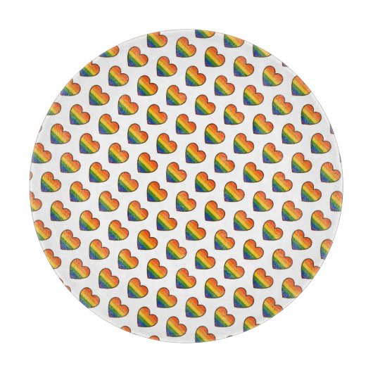 Kawaii LGBTQ+ Pride Heart Snijplank (Voorkant)