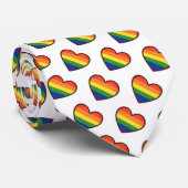 Kawaii LGBTQ+ Pride Heart Stropdas (Opgerold)