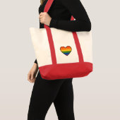 Kawaii LGBTQ+ Pride Heart Tote Bag (Voorkant (product))