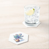 Kawaii libellen Bubble Tea Boba libellen Kartonnen Onderzetters (Insitu)