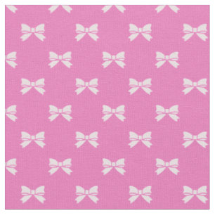 Kawaii Licht Roze Strikken op Donkerroze Stof