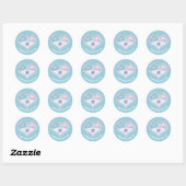 Kawaii Liefde Dolfijnen Ronde Sticker (Vel)