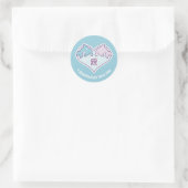 Kawaii Liefde Dolfijnen Ronde Sticker (Tas)