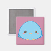 Kawaii Lineolated Parakeet Magnet (Voorkant / Achterkant)