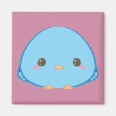 Kawaii Lineolated Parakeet Magnet (Voorkant)