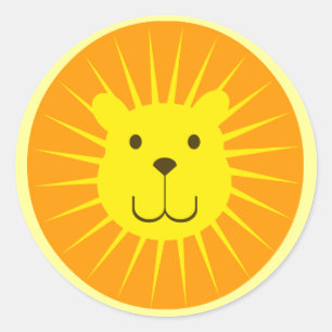 KAWAII LION SUNSHINE SWEETY RONDE STICKER