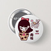 Kawaii Little Badge. Ronde Button 5,7 Cm (Voorkant /achterkant)