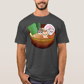 Kawaii Little Cats in soup, Funny Animals in ra T-shirt